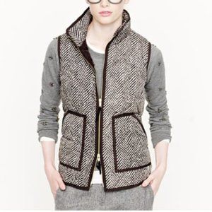 J Crew Factory Herringbone Puffer Vest in XXS